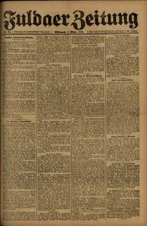 Ausgabe vom Mittwoch, den 05. März 1919.