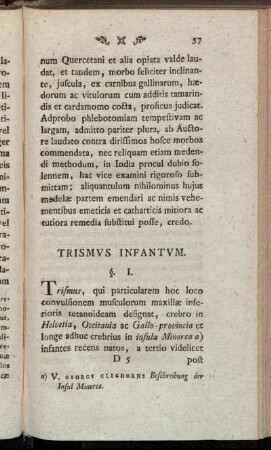 Trismus Infantum.