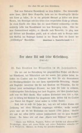 388-408 Der obere Nil und seine Erforschung : Schluß