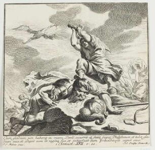David und Goliath (Deckengemälde der Jesuitenkirche in Antwerpen)