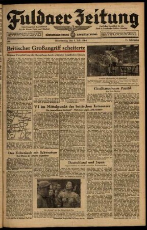 Ausgabe vom Donnerstag, den 06. Juli 1944.