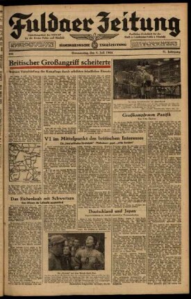 Ausgabe vom Donnerstag, den 06. Juli 1944.