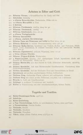 Teppiche und Textilien (Nr. 437-450)