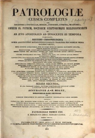 S. Benedicti abbatis Anianensis opera omnia