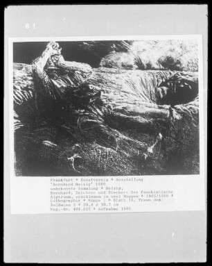 Der faschistische Alptraum, erschienen in zwei Mappen — Mappe 1 — Blatt 14, Traum des Soldaten 2