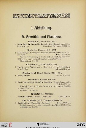 A. Gemälde (Nr. 1-64)