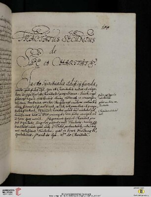 Tractatus Secundus