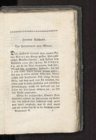 Zweyter Abschnitt. Der Peloponnes oder Morea.