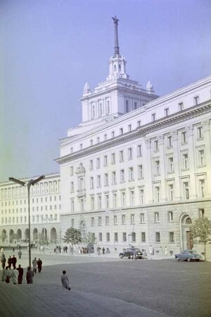 Das Parteigebäude der Kommunistischen Partei, heute Regierungsgebäude Bulgariens in Sofia