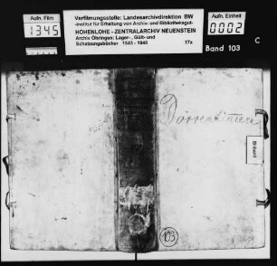 Lager- und Gültbuch über Dörrenzimmern.