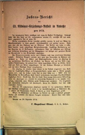 Jahres-Bericht. 1874