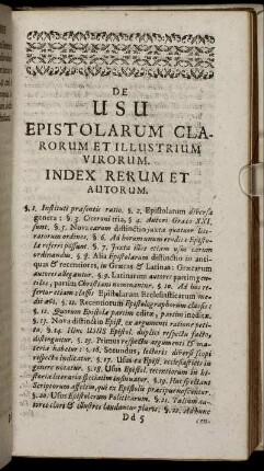 De Usu Epistolarum Clarorum Et Illustrium Virorum.