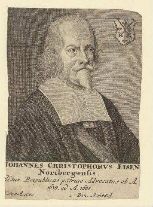 Johannes (Hans) Christophorus Eisen aus Nürnberg; geb. 1600; gest. 1685