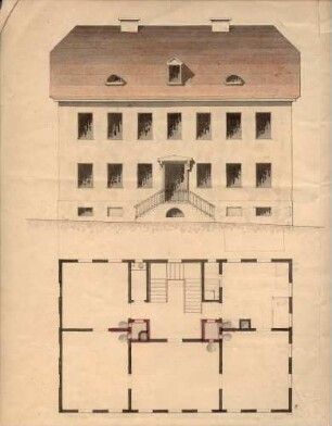 Friedrichsruhe, Försterwohnhaus. Grund- und Aufrisse. o.B. S: Pabst.