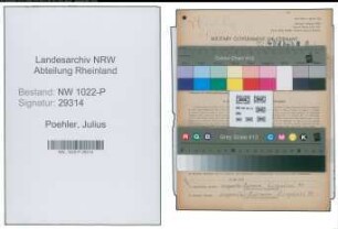 Entnazifizierung Julius Poehler , geb. 30.10.1904 ()