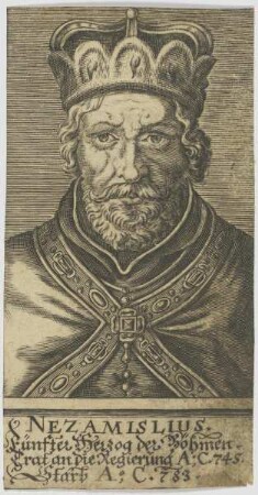 Bildnis des Nezamislius, fünfter Herzog der Böhmen