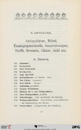 A. Diverse (Nr. 563-621)