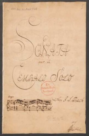 Sonaten; cemb; d-Moll; BWV 964
