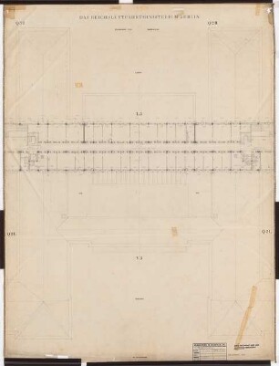 Reichsluftfahrtministerium, Berlin: Teilgrundriss L3/Q2/Q3 1:100 (DG)