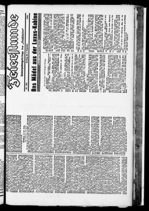 Die Feierstunde. 1919-1939