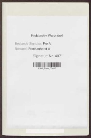 Etat des Kleinen Armenamtes und der Gemeinen Armen in Freckenhorst