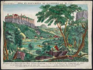 Ansicht des Festung Königstein, Kupferstich, um 1780