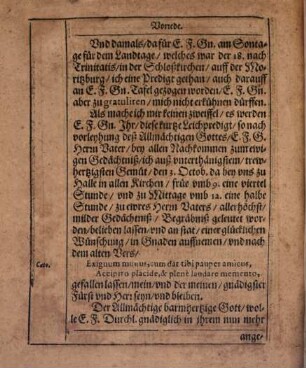 Christliche Leichpredigt zu Ehren ... Joachim Friderichen, Marggrafen zu Brandenburg ... gehalten