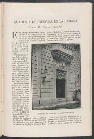Academia de Ciencias de la Habana.