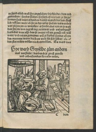 Hye ward Gryselde zum andern mal versucht/ dardurch ir groß gemüt und gehorsamkeyt bewysen würt.