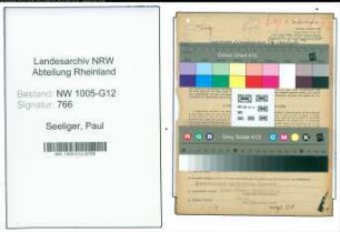 Entnazifizierung Paul Seeliger , geb. 17.02.1899 (Geschaeftsinhaber)