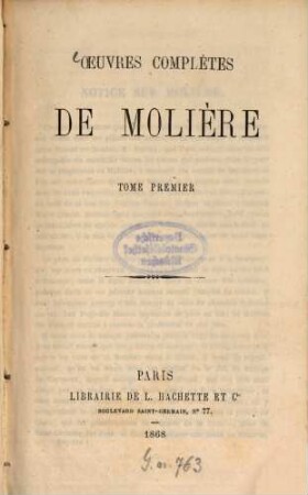 Oeuvres complètes, 1