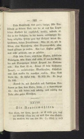 XXVIII. Die Neuvermählten.