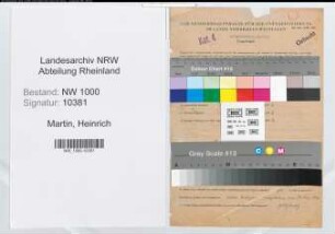 Entnazifizierung Heinrich Martin, geb. 18.10.1903 (Finanzinspektor)