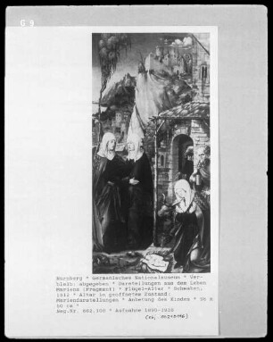 Darstellungen aus dem Leben Mariens — Altar in geöffnetem Zustand: Mariendarstellungen