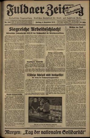 Ausgabe vom Freitag, den 04. Dezember 1936.