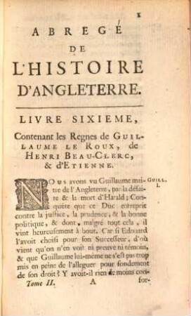 Abrégé De L'Histoire D'Angleterre De Monsieur De Rapin Thoyras, 2