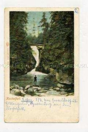Ansicht vom Kochelfall im Riesengebirge