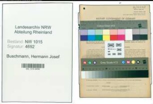 Entnazifizierung Hermann Josef Buschmann , geb. 31.05.1910 (Handwerksmeister)