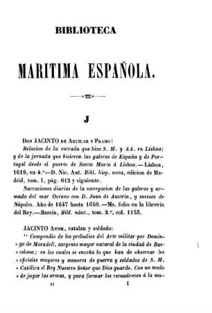 Biblioteca. Maritima Espanola. J.