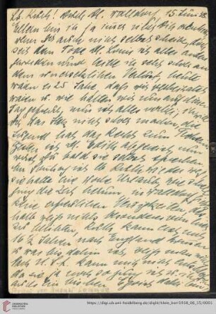 Korrespondenz von Alice und Ludwig Klein: Postkarte von August Lange (?) an Kurt Klein