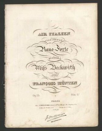 Air italien : varié pour le piano-forte ; op. 33