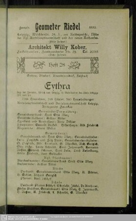 Heft 28. Eythra. Bösdorf. Knautnaundorf. Rehbach