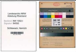 Entnazifizierung Heinrich Schliewack, geb. 02.10.1906 (Konstrukteur)