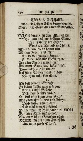 Der CXIX. Psalm. - Der CXXVII. Psalm.