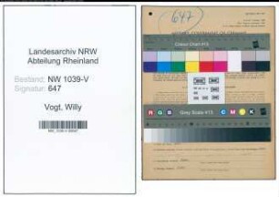 Entnazifizierung Willy Vogt , geb. 20.03.1915 (Vermessungstechniker)