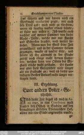 III. Erzehlung. Einer andern Polter-Geschichte.
