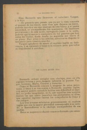 V - Sin saber quién era