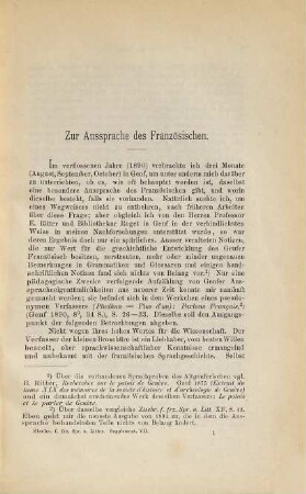 Zur Aussprache des Französischen in Genf und Frankreich
