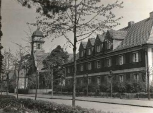 Lauta : Lauta. Dionstraße mit katholischer Kirche