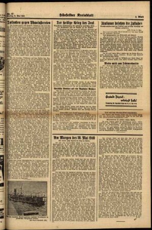 Zweite Ausgabe vom Freitag, den 09. Mai 1941.